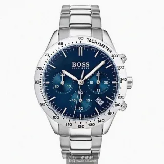 【BOSS】BOSS手錶型號HB1513582(寶藍色錶面銀錶殼金色精鋼錶帶款)