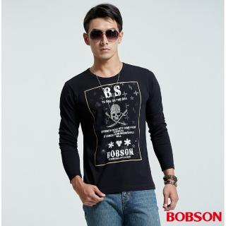 【BOBSON】男款圓領印圖上衣(35026-88)