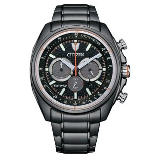 【CITIZEN 星辰】旋風三眼計時風格光動能男錶/44.75mm(CA4567-82H)