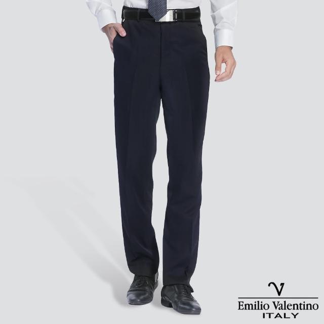 Emilio Valentino 范倫提諾 精品平面西裝褲 丈青