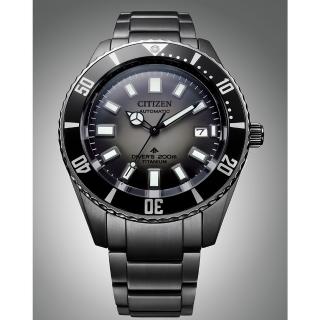 【CITIZEN 星辰】PROMASTER 1977暗黑征服者鈦金屬機械潛水錶-黑/41mm 母親節限定(NB6025-59H)