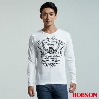 【BOBSON】男款圓領印圖上衣(35043-80)