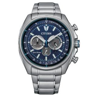 【CITIZEN 星辰】旋風三眼計時風格光動能男錶/44.75mm(CA4560-81L)
