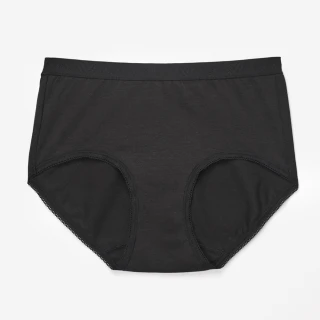 【Wacoal 華歌爾】新伴蒂系列 M-LL中腰舒適小褲(墨黑色)