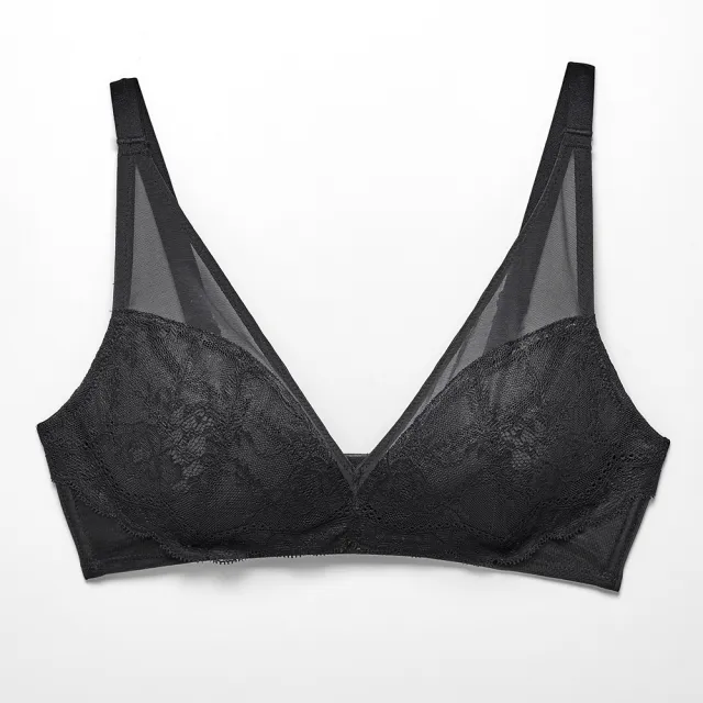 【Wacoal 華歌爾】Wire Free 無鋼圈減壓Bra B:4L/ D:M-3L罩杯內衣 NBB214BL(慕尼黑)