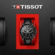 【TISSOT】天梭 官方授權 V8系列三眼計時手錶-黑/42.5mm 送行動電源(T1064173605100)