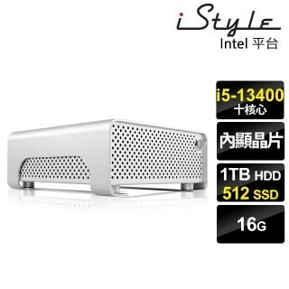 【iStyle】i5十核 無系統 {M1}迷你雙碟電腦(i5-13400/Intel/16G/1TBHDD+512SSD)