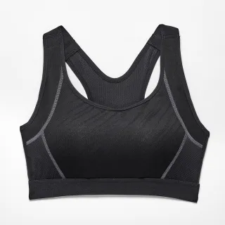 【Wacoal 華歌爾】專業運動系列 B:M-3L雙V運動內衣 NBB182BL(搖滾黑)