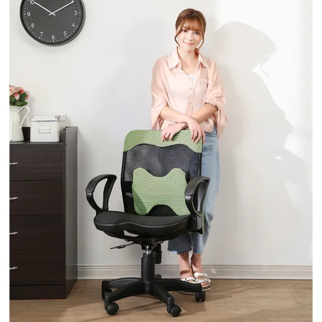 【BuyJM】舒菲全網透氣附腰枕辦公椅/電腦椅(2色)