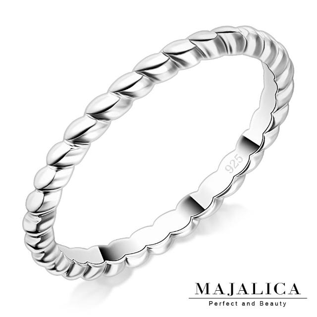 【Majalica】925純銀戒指．線戒．新年禮物(銀色)