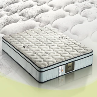 【S&K】天絲乳膠涼蓆防蹣彈簧床墊(雙人5尺)