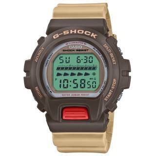 【CASIO 卡西歐】G-SHOCK 80年代氛圍 復古新色電子錶款 DW-6600PC-5 50mm