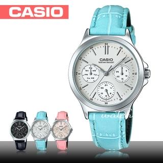 【CASIO 卡西歐】氣質首選 皮革錶帶 防水 礦物玻璃 女錶(LTP-V300L)