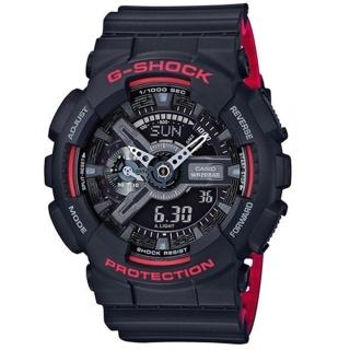 【CASIO 卡西歐】G-SHOCK強悍風格時尚運動腕錶-51.2mm 禮物 開學(GA-110HR-1A)