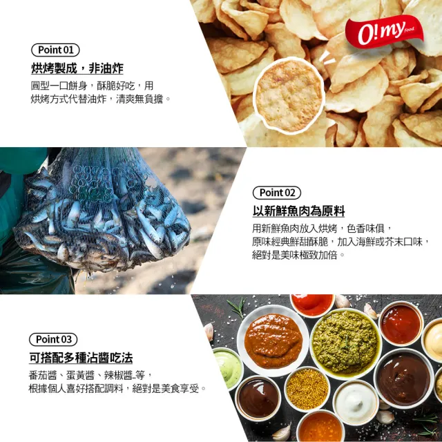 即期品【歐邁福】韓國烘烤魚酥20gX3包(經典原味／芥末／海鮮煎餅)