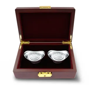 【A+】龍鳳福一定贏999千足銀元寶100克禮盒組(50克X2)