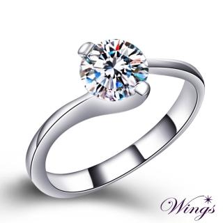 【WINGS】八心八箭 戒指 天生耀眼 璀璨方晶鋯石 擬真鑽戒(送禮 母親節禮物 禮盒 輕奢 質感 單鑽 婚戒 女戒)