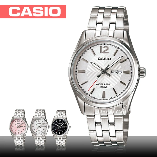 CASIO 卡西歐 氣質女錶_日常生活防水_礦物玻璃__不鏽鋼錶帶_折疊式錶扣(LTP-1335D)