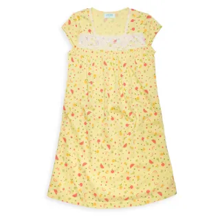 【annypepe】女童短袖居家裙 縲縈Rayon 西瓜-黃110-150(兒童內衣 洋裝)