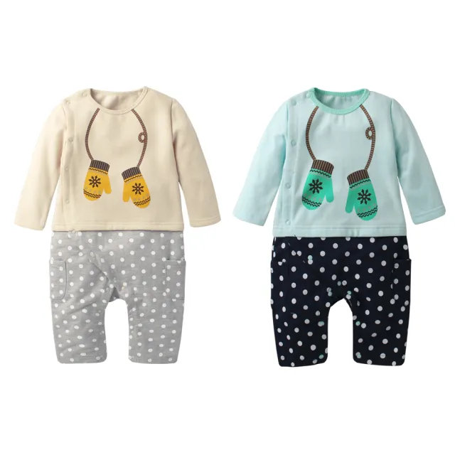 【baby童衣】圓領假兩件長袖連身爬服 64002(共2色)