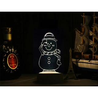 【LEPONT】北歐3D USB LED創意小夜燈-雪人
