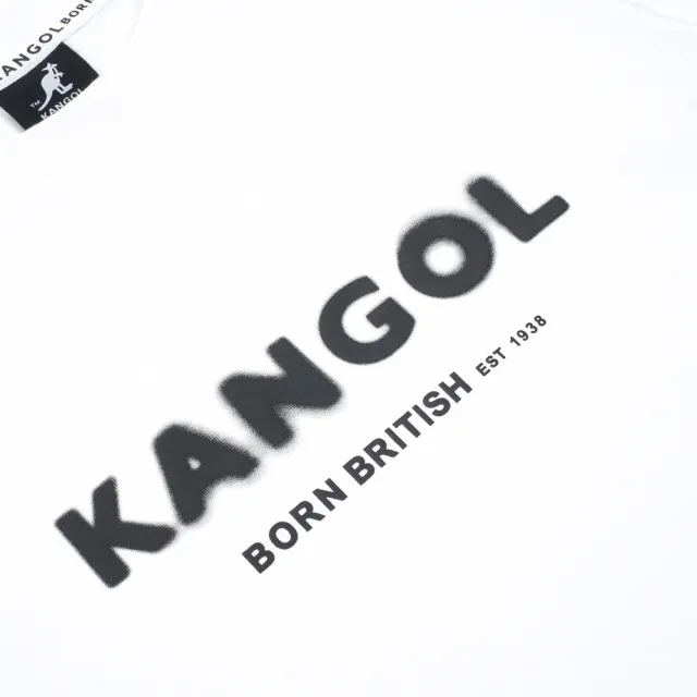【KANGOL】短袖 短T 白 大LOGO 袋鼠 基本款 女(6322100700)