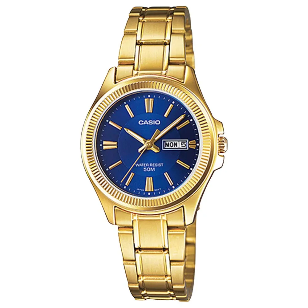 【CASIO 卡西歐】送禮首選_不鏽鋼錶帶_生活防水_礦物玻璃_氣質女錶(LTP-E111GB)