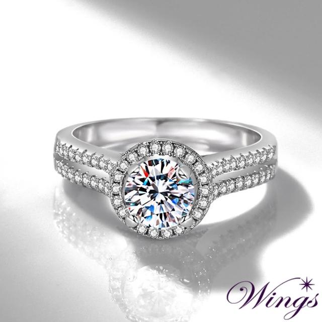 【WINGS】八心八箭 戒指 維多利亞 華麗方晶鋯石 擬真鑽戒(送禮 飾品 母親節禮物 禮盒 輕奢 質感  女戒)