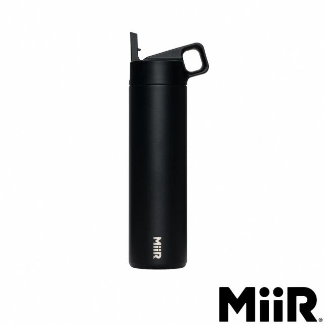 【MiiR】雙層真空 保溫/保冰 防漏 翻轉 吸管保溫瓶 20oz/591ml(經典黑)