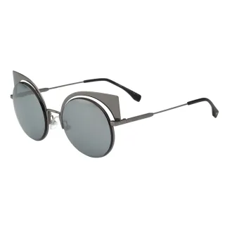 【FENDI】-廣告主打 水銀鏡面 太陽眼鏡FF0177S(銀色)