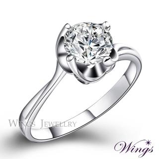 【WINGS】八心八箭 戒指 繾綣 璀璨方晶鋯石擬真鑽戒 女戒(送禮 母親節 母親節禮物 禮盒 輕奢 質感 單鑽)