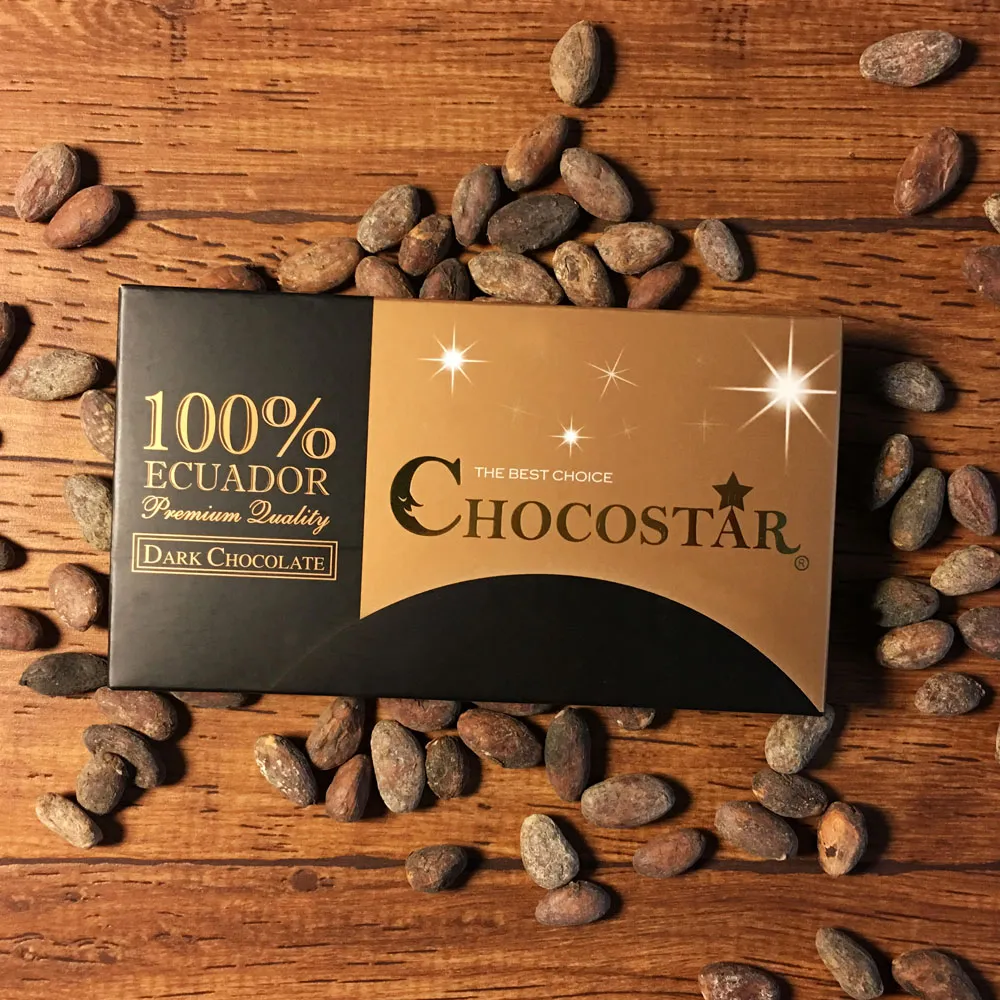 【巧克力雲莊】巧克之星100%黑巧克力10片組↘特惠組_情人節(超值厄瓜多頂級黑巧克力 無加糖低負擔營養補給)