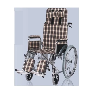 【海夫健康生活館】安愛 機械式輪椅 未滅菌 康復 躺式五代電鍍輪椅18吋