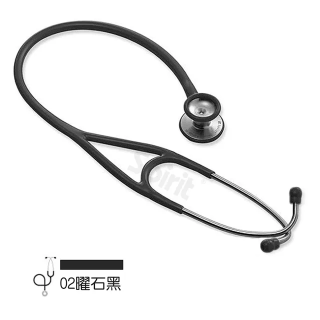 【Spirit】心臟科不鏽鋼雙面聽診器/曜石黑/CK-S747PF-02