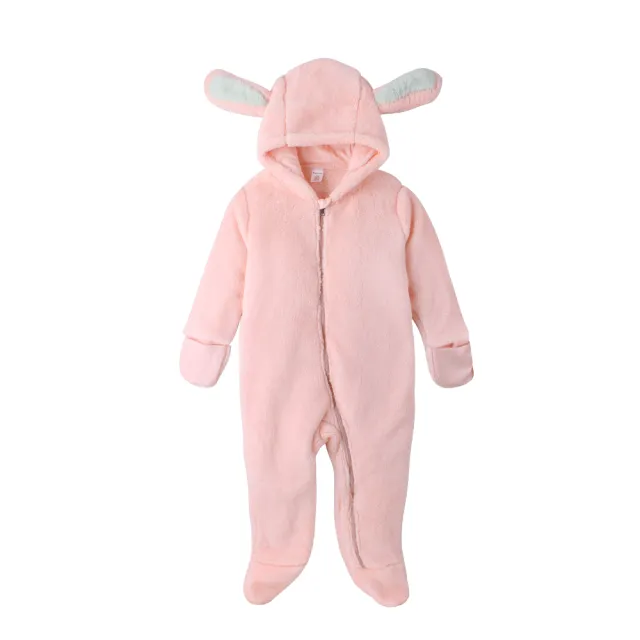 【baby童衣】包腳連身衣 珊瑚絨超厚冬日動物造型連身衣 50413(保暖童裝 聖誕節童裝)