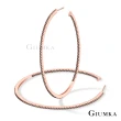 【GIUMKA】純銀耳環．C型．61mm．雙邊黑鑽(夜店．送禮)