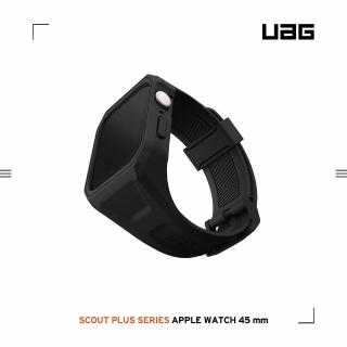 【UAG】Apple Watch 45mm 極簡保護殼潮流錶帶-極黑(UAG)