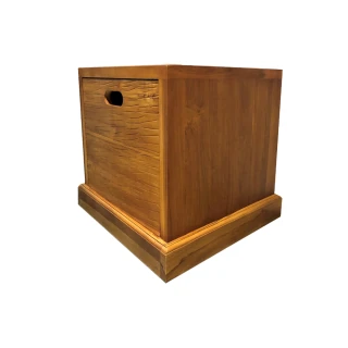 【吉迪市柚木家具】柚木單層抽屜收納櫃 HYSS084C(組合收納 方形收納箱 抽屜櫃 堆疊使用)