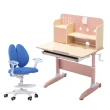 【E-home】努努多功能可升降兒童成長桌+可可成長椅組-桌寬100cm(兒童書桌 升降桌 書桌)