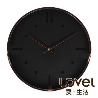 【WUZ 屋子】LOVEL 30cm Rose Gold靜音機芯壁掛時鐘-黑(M721RY-BK)