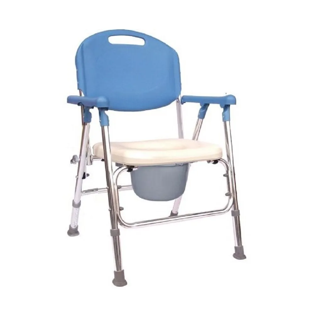 【海夫健康生活館】杏華 鋁合金 收合式 便盆椅(藍)