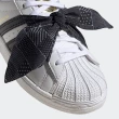 【adidas 愛迪達】Superstar C 中童 休閒鞋 運動 經典 復古 綁帶 貝殼頭 三葉草 白黑(Q47379)