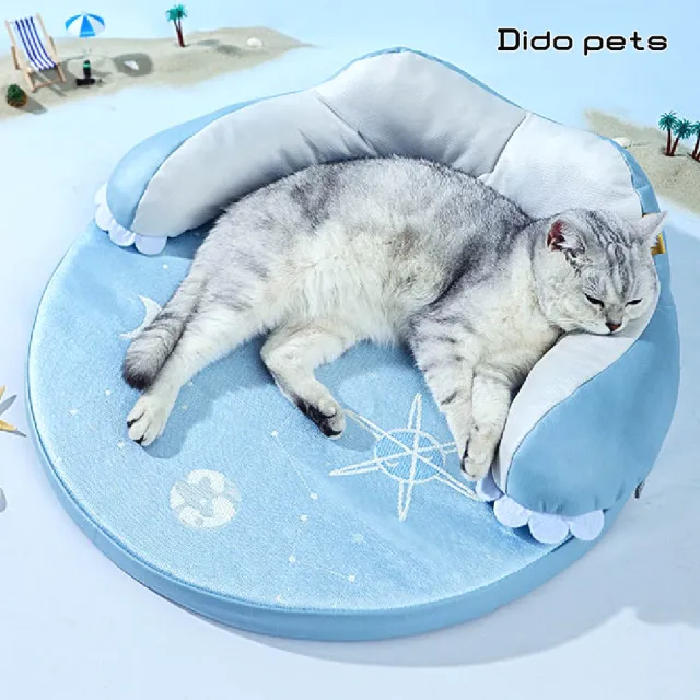 【Dido pets】涼感寵物冰絲睡墊 寵物床墊 星球款(PT174)