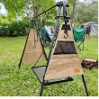 【May shop】戶外野營餐具收納包帆布便式三角掛袋 露營野炊炊具袋
