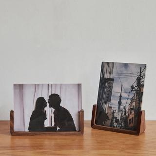 【Life shop】8吋U型胡桃木相框 直式/橫式(相框 交換禮物 居家佈置 原木相框 胡桃木相框)