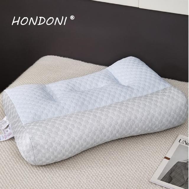【HONDONI日式反牽引護頸枕】買一送一共2入記憶枕頭 護頸枕 紓壓枕 側睡枕 止鼾枕 夏日冰絲款