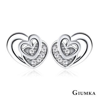 【GIUMKA】純銀耳環．心心相映．銀色(送自己．送禮)