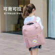 【ANTIAN】大容量時尚手提帆布拉桿包 商務旅行袋 可拉可背收納行李箱 便捷背包(16吋 情人節禮物)