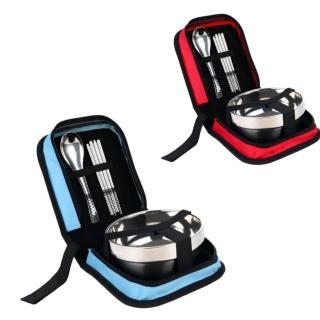 【May Shop】個人方便攜帶 防燙隔熱環保餐具套組 碗筷湯匙