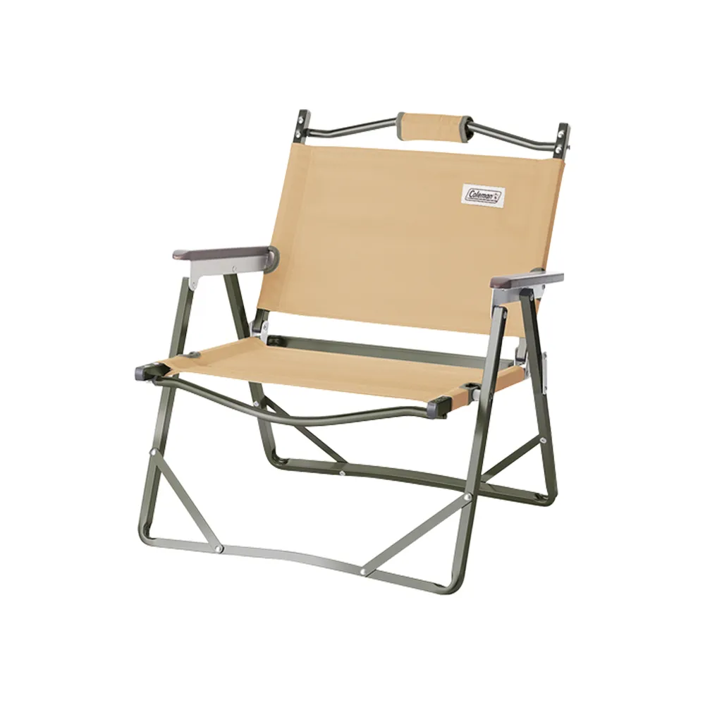 【Coleman】圍爐輕薄摺疊椅 土狼棕 CM-34675(露營椅 折疊椅 椅子 露營用品 逐露天下)